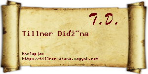 Tillner Diána névjegykártya